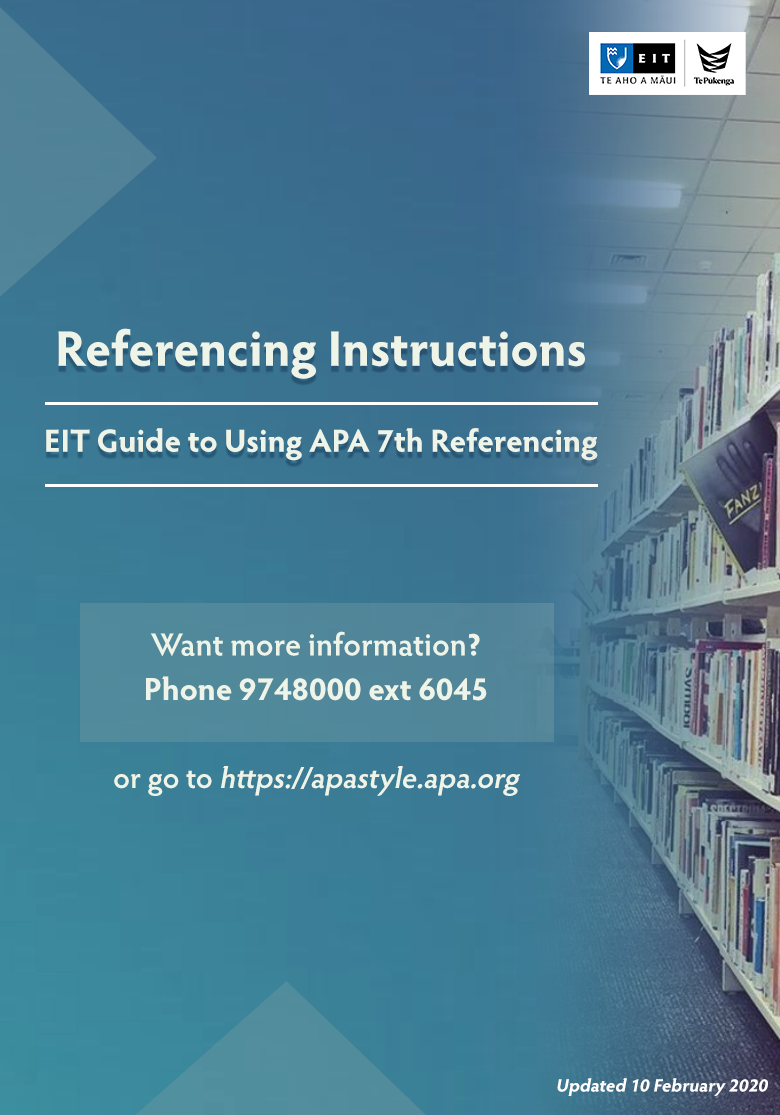 APA Referencing Instructions