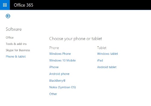 office 365 android tablet